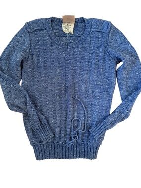 Vintage Courrèges Blue Crewneck Sweater - Women size 0 (S)